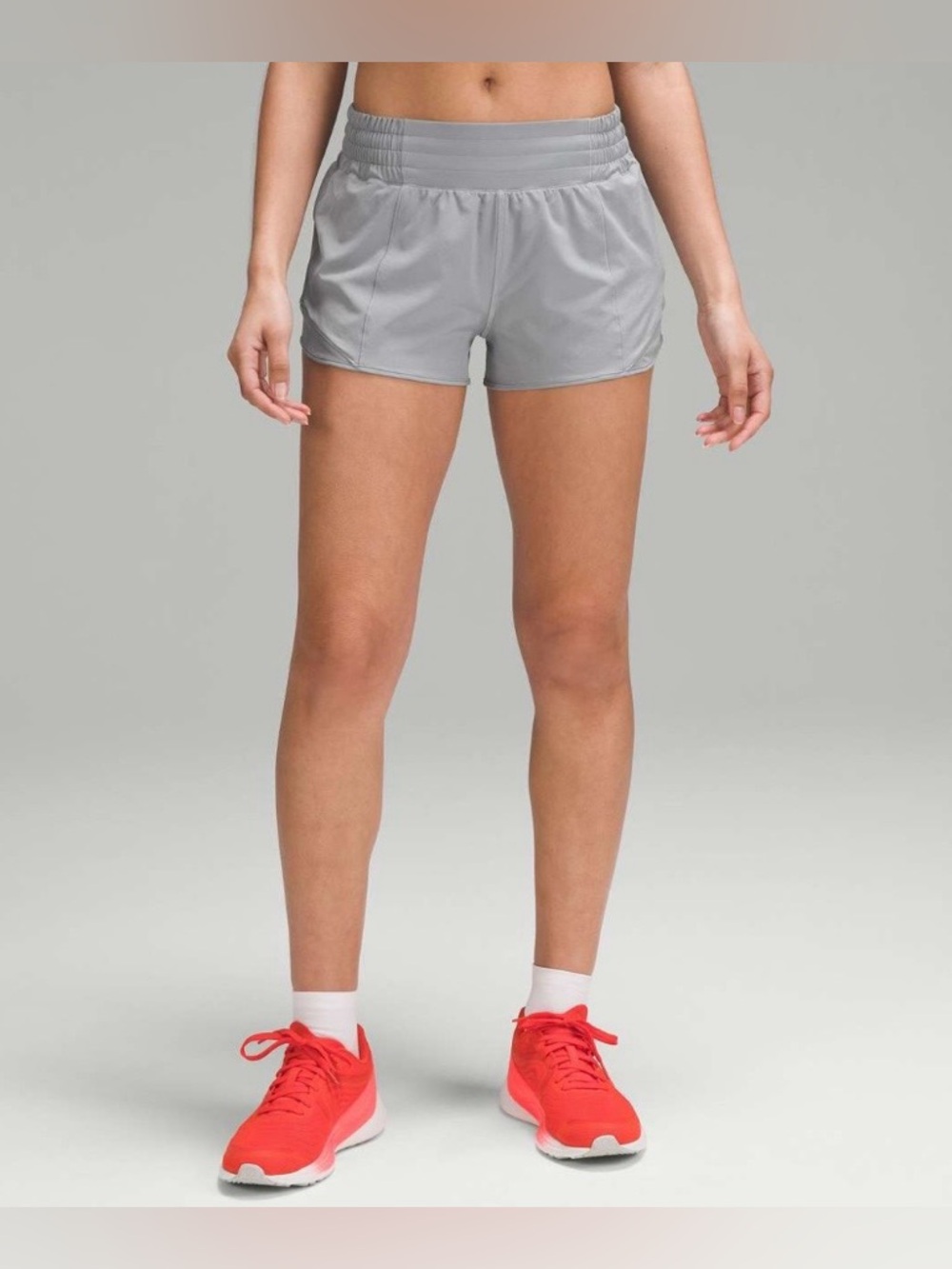 Lululemon Hotty Hot High-Rise Lined Short 2.5" in Rhino Grey